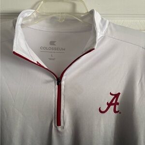 Colosseum White and Red Logo Pullover